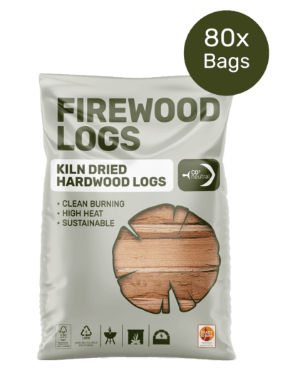 Kiln Dried Hardwood Logs – 80 bags (480kg)