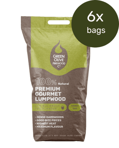 Premium Gourmet Lumpwood BBQ Charcoal 5kg x 6 Bags